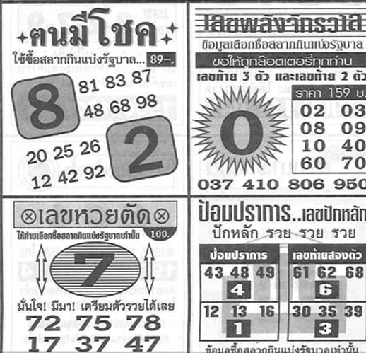 เลขเด็ด ฅนมีโชค 2/5/65