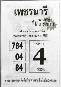 เลขเด็ด หวยเพชรนารี 1/6/65