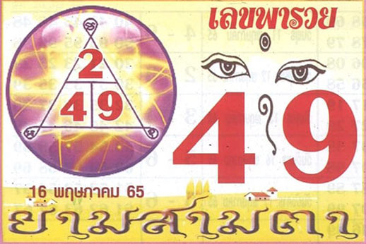 เลขเด็ดงวดนี้ เลขพารวย 16/5/2565