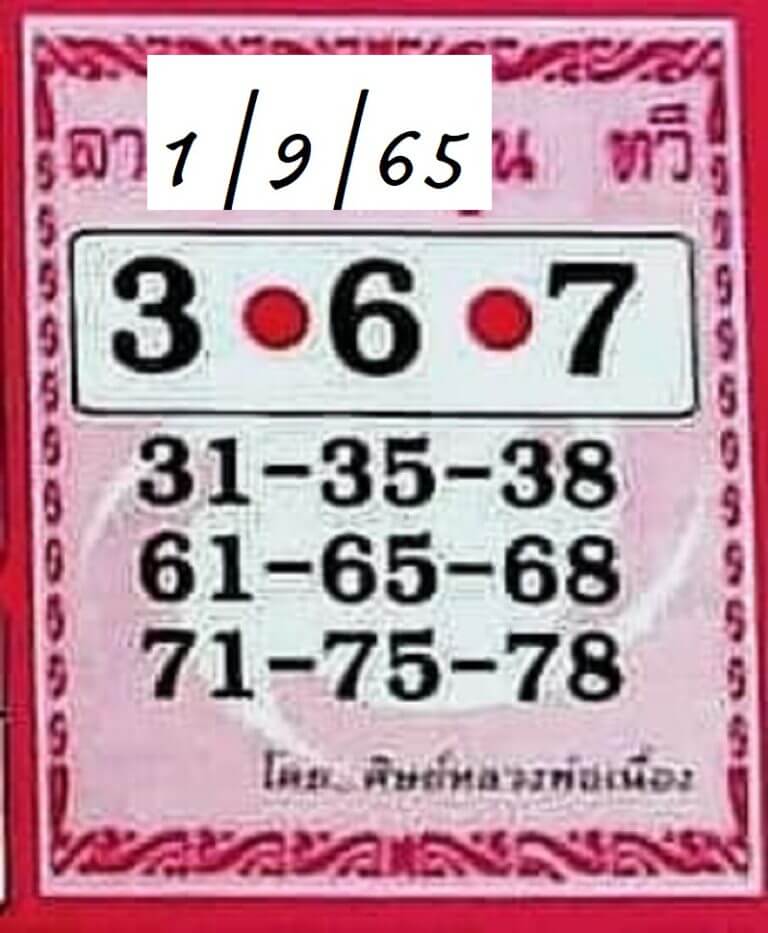 เลขเด็ด หวยศิษย์หลวงพ่อเนื่อง 1/9/65