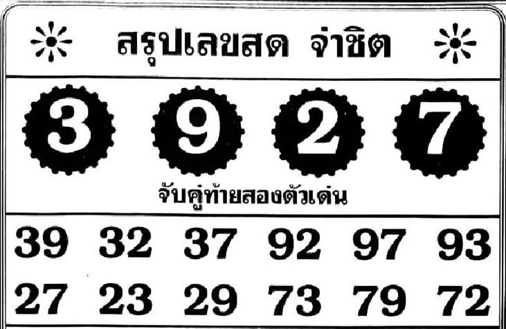 เลขเด็ด หวยจ่าชิต 1/10/65