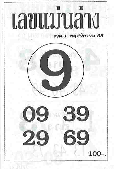 เลขเด็ด หวยเลขแม่นล่าง 1/11/65