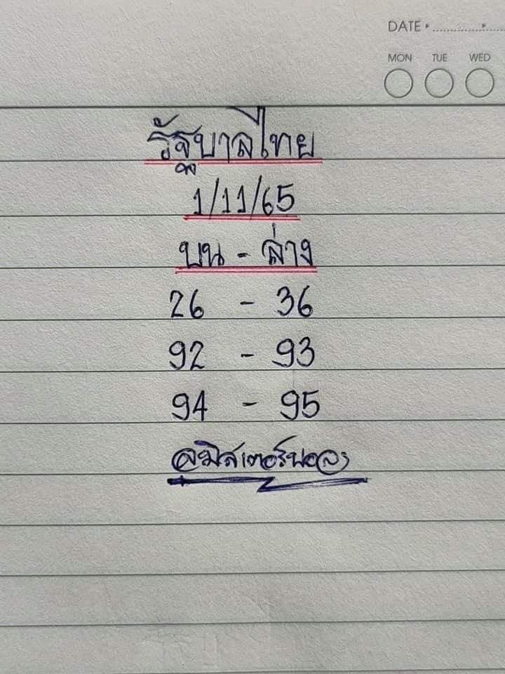 เลขเด็ด หวยมิสเตอร์บอล 1-11-65