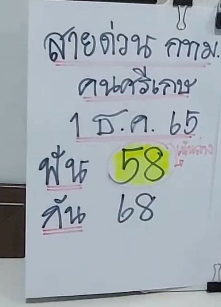 เลขเด็ด หวยประมูล 1-12-65