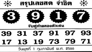 เลขดังหวยจ่าชิต 1-2-66