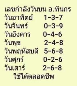 หวยอาจารย์ทินกร 1-3-66