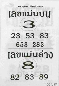 เลขแม่นบนแม่นล่าง 16-2-66