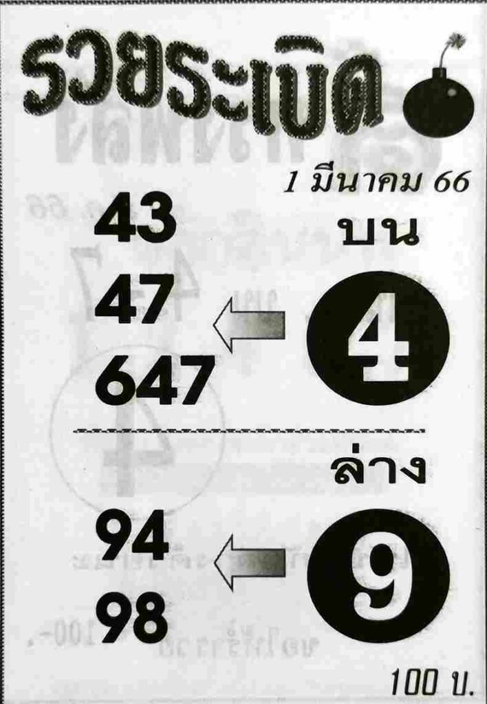 หวยรวยระเบิด 1-3-66