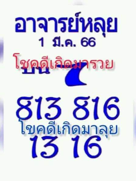 หวยอาจารย์หลุย 1-3-66