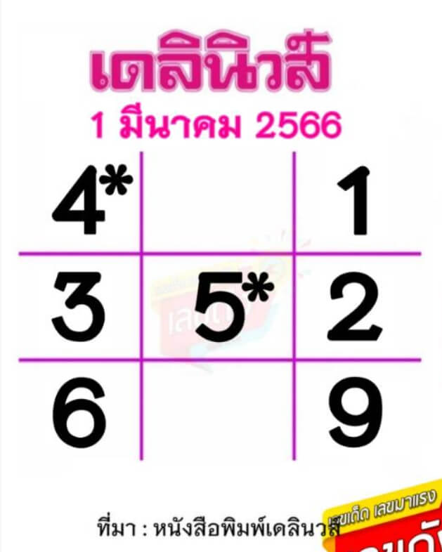 หวยเดลินิวส์ 1-3-66