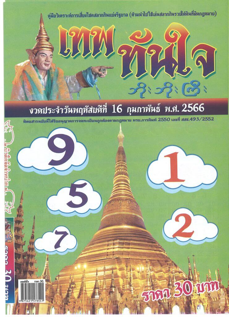 หวยเทพทันใจ 16-2-66