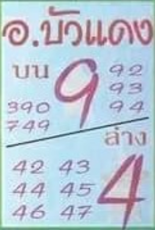 หวยอาจารย์บัวแดง 1-4-66