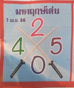 หวยมหาฤกษ์เด่น 1-4-66