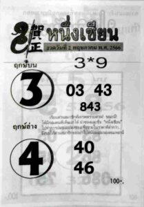 หวยหนึ่งเซียน 2-5-66