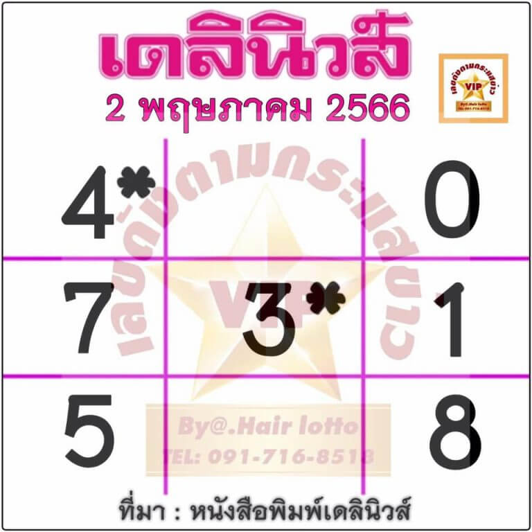 หวยเดลินิวส์ 2-5-66