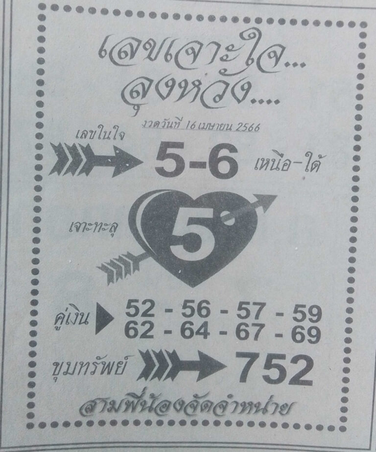 เลขเจาะใจลุงหวัง 16-4-66